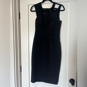 Karen Millen modern structured black pencil dress sz.4